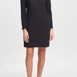 Calvin Klein NWOT Tie Neck Long Sleeve Shift Dress - Black